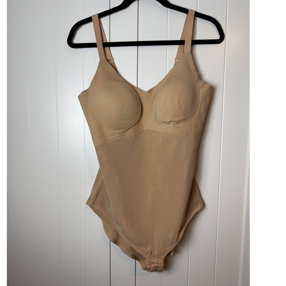 HoneyLove Sculptwear Full Body Tank Bodysuit Shapewear Nude XL